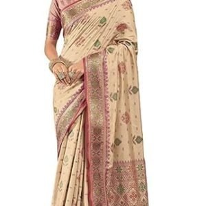 SWORNOF Women's Patola silk saree for Patola festival Wedding silk with rich pallu Design sarees for women with blouse piece