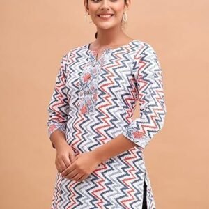 Women Cotton Printed Short Kurti | Short Kurti for Women | Printed Cotton Kurti