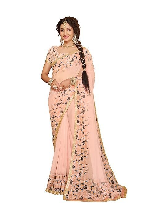 Garden Vareli Elegant Lace Border Lintus Saree