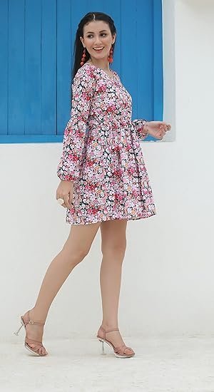 Fashion Women's Rayon Full Sleeve A-Line Knee-Length Western Dresses for Women or Girls - Image 5