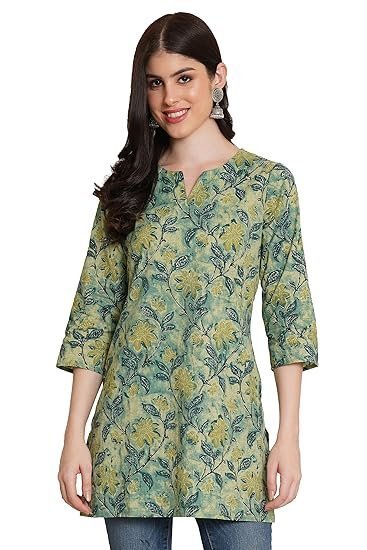 COTLAND Fashions Jaipuri Cotton Printed Short Kurti for Women