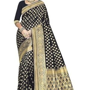 Glory Sarees Women's Woven Pure Soft Kanjivaram Silk Saree Banarasi Style With Blouse Piece for Wedding